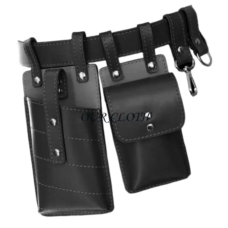中世のスチームパンクレザーウエストバッグレザーベルト付き中世のウエスト電話バッグ男性用女性女性ハロウィーンY1AC