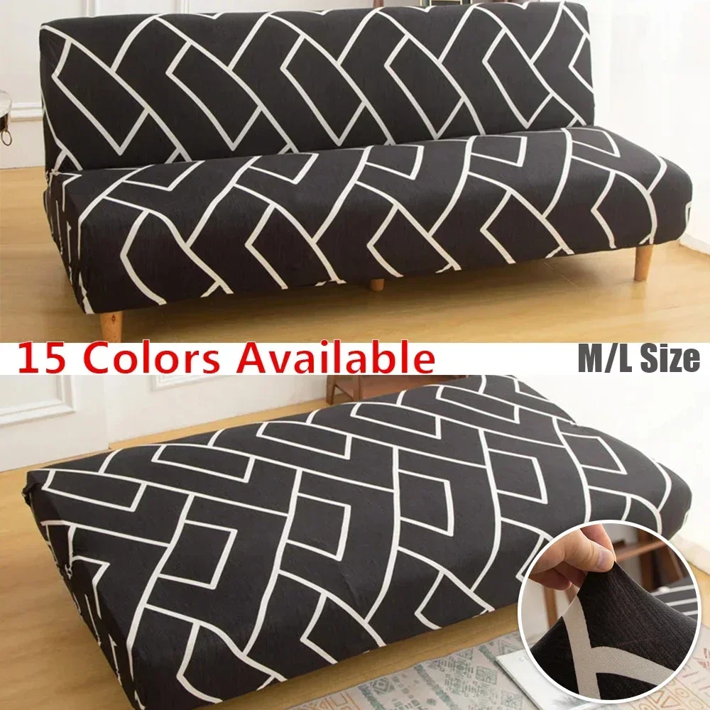 1PC Spandex Sofa Bed Cover Without Armrest Folding Elastic Couch Covers Corner Sofa Seat Cover Copri Divano sofa cover protector