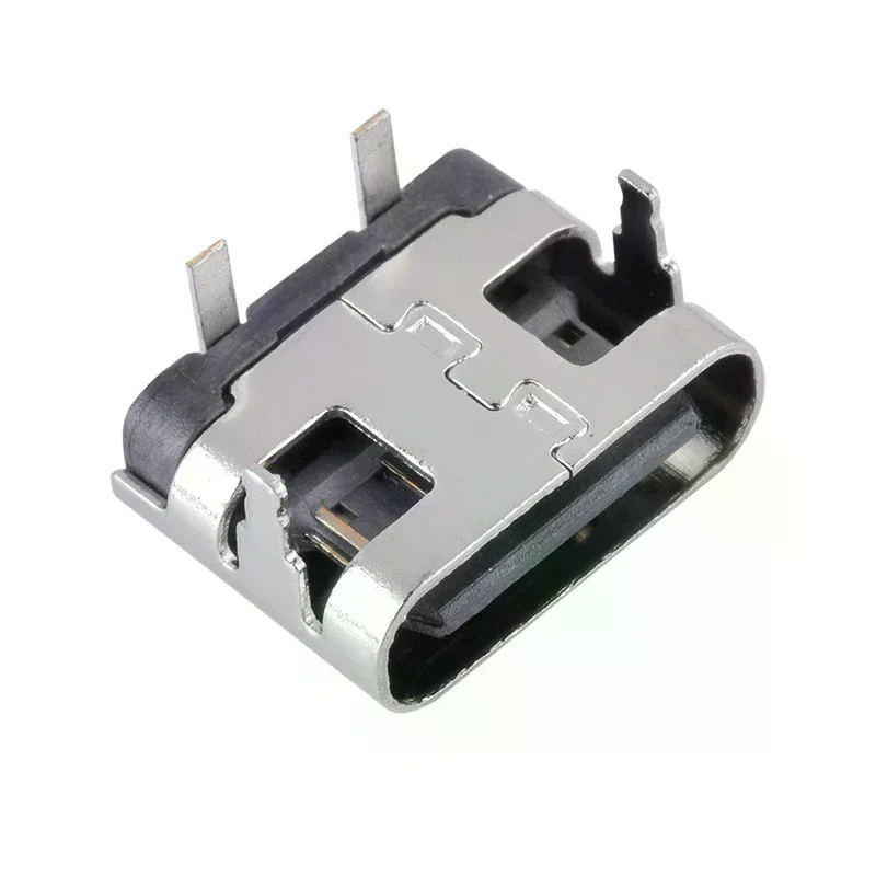 【New】10Pcs 2 Pin Micro USB Type C Connector Socket USB 3.1 Type-C Female Power Jack Dock For Mobile Phone Charging Port