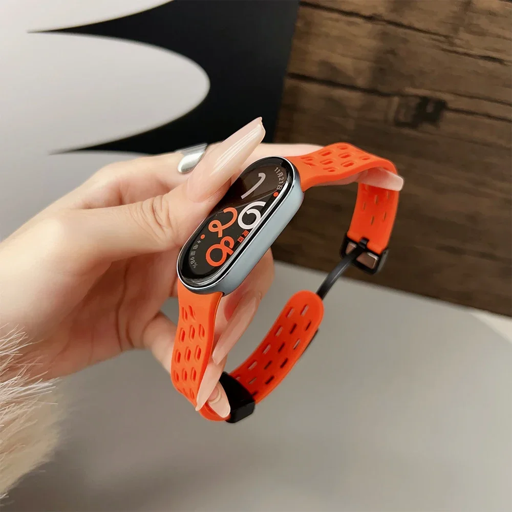 Weiches Silikonarmband für Xiaomi Mi Band 9/8, Correa-Armband, Handgelenk, Mi Band 8, Sport, wasserdichtes Ersatzarmband für Xiaomi Band 9 – Detail 7