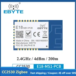 Ccc2530 zigbee 2.4ghzワイヤレス送信機受信機zigbeeモジュール4 dbm ebyte E18-MS1-PCB for Smartphone pcbアンテナ (長距離)