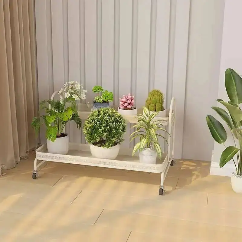 

Aesthetics Flower Stand Fashion Simple Balcony Minimalist Living Plant Display Stand Light Luxury Plantenrek Home Furniture
