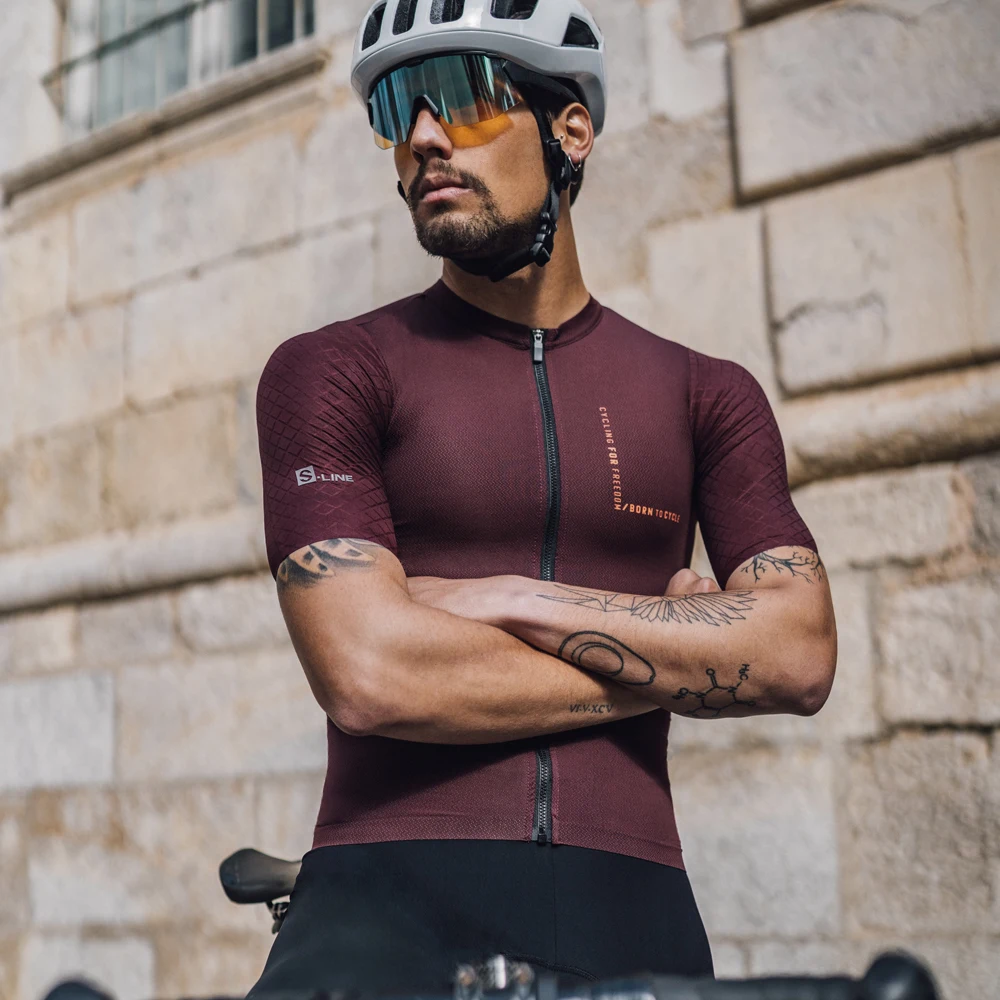 Santic camisa de ciclismo masculina verão manga curta camisas esportivas de secagem rápida respirável bicicleta de estrada mtb roupas de equitação topos