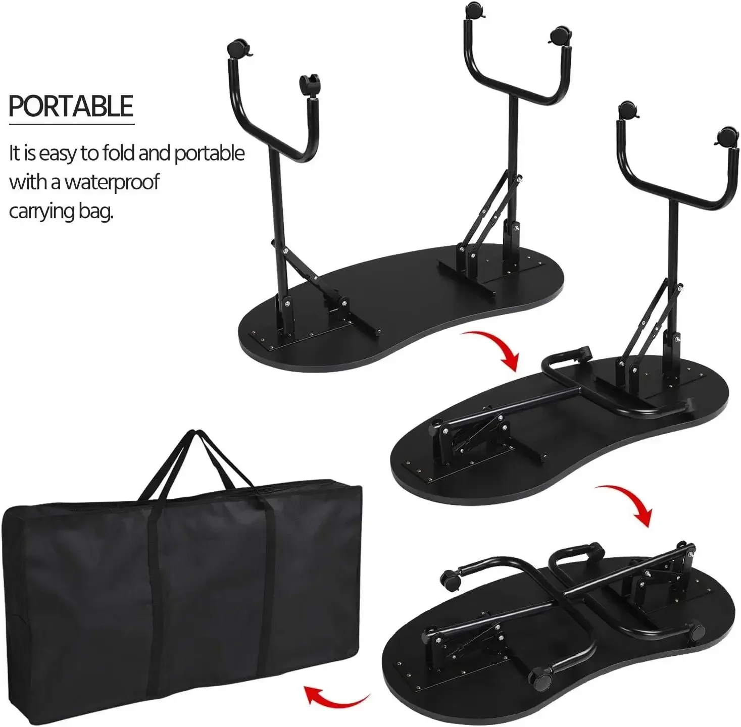 37-inch Portable & Foldable Manicure Table Nail Desk Workstation with Large Drawer/Client Wrist Pad/Controllable Wheels/Carrying