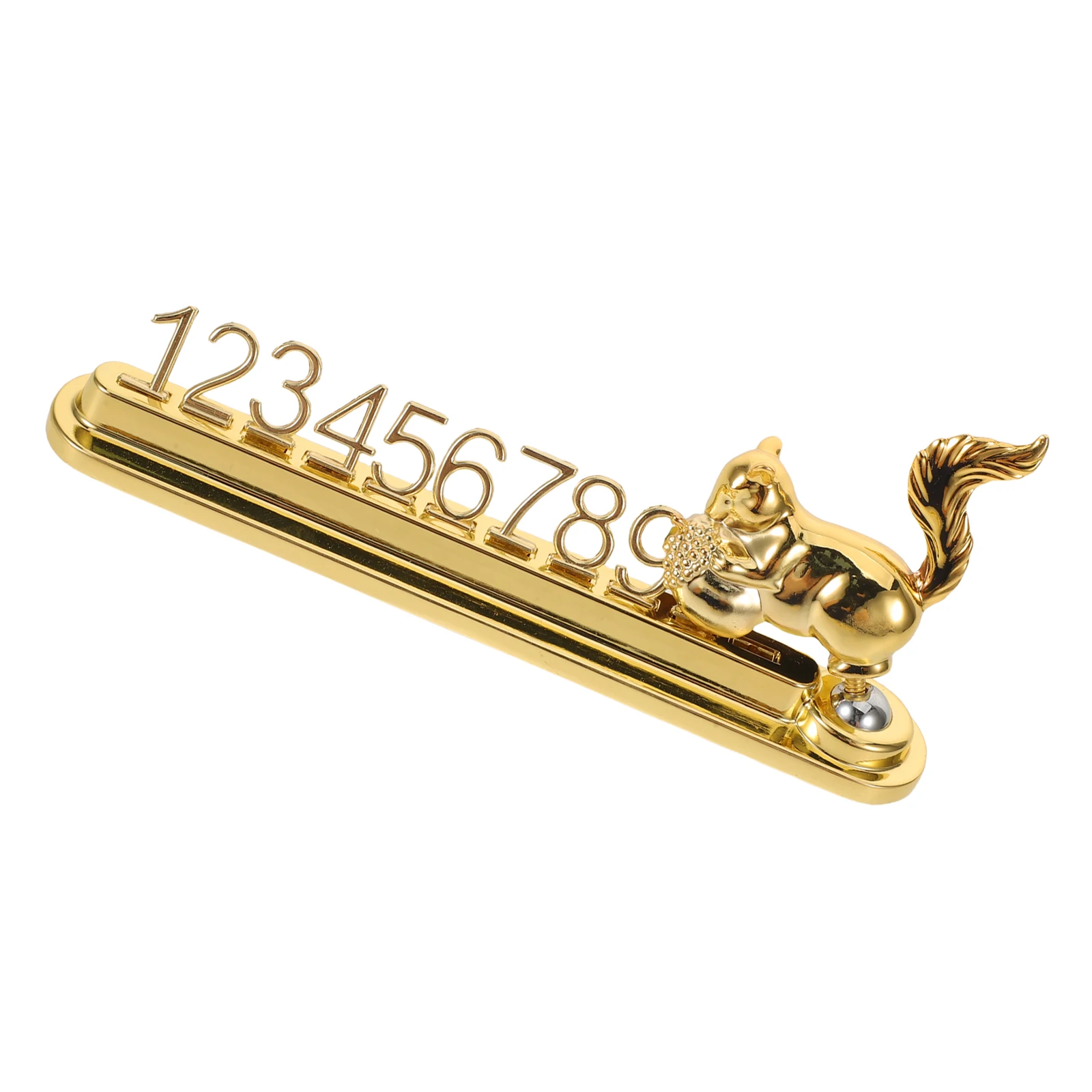 

Creative Parking Sign Temporary Phone Cute Squirrel Design Durable Metal Parking Card Auto Accessory For Mall