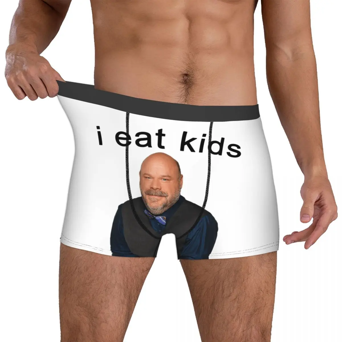 Men Bertram Eats Kids Boxer Briefs Shorts Panties Soft Underwear Male Humor Plus Size Underpants