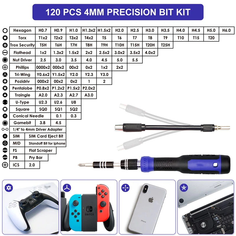 طقم مفك برغي 191 في 1 مفك براغي متعدد البت أداة تحسين المنزل طقم تصليح إلكتروني للهاتف الخليوي للكمبيوتر