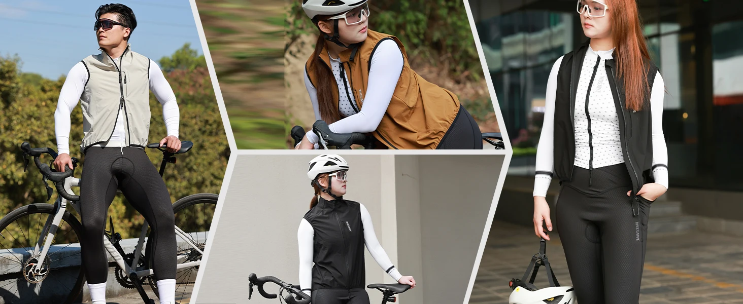 WOSAWE Unisex Fahrradjacke Wasserabweisend Leichtgewicht Herren Windbreaker Doppelreißverschluss YKK Reflektierend – Detail 21
