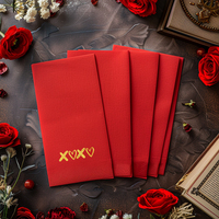 50Pcs  33x40CM  3-layer Gold foil napkin Love Romance Valentine's Day Home Stay