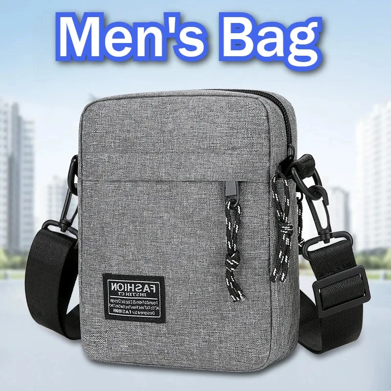 

2025 New Men's Satchel Fashion Oxford Cloth Shoulder Bag Casual Diagonal Crossover Phone Pocket For Daily Use Work Travel