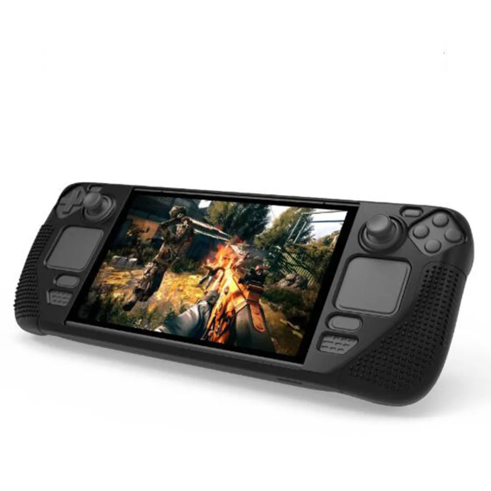 Para vapor deck game console dedicado silicone capa protetora anti-deslizamento de borracha macia gamepad protetor de volta caso