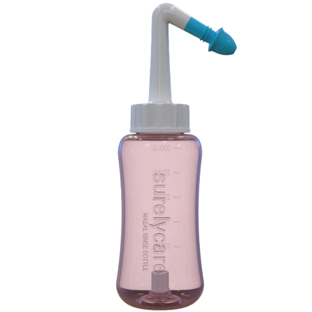 Promotion Hot 500ml sinus irrigation Nasal irrigation bottle Nasal irrigation plastic with saline solution automatic valve