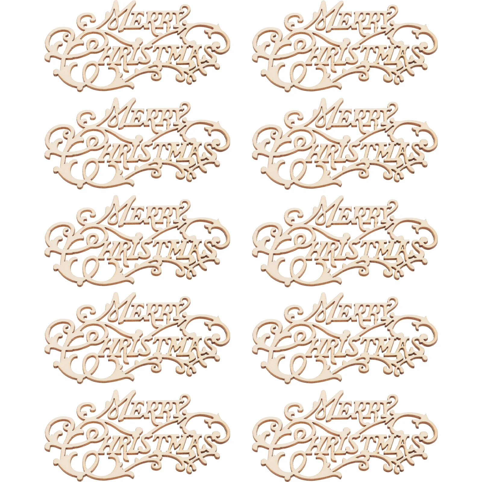 

20Pcs DIY Christmas Cutouts Unpainted Wood Chips for Xmas Crafts Decorative Ornaments Festive Party Supplies Christmas Cutouts