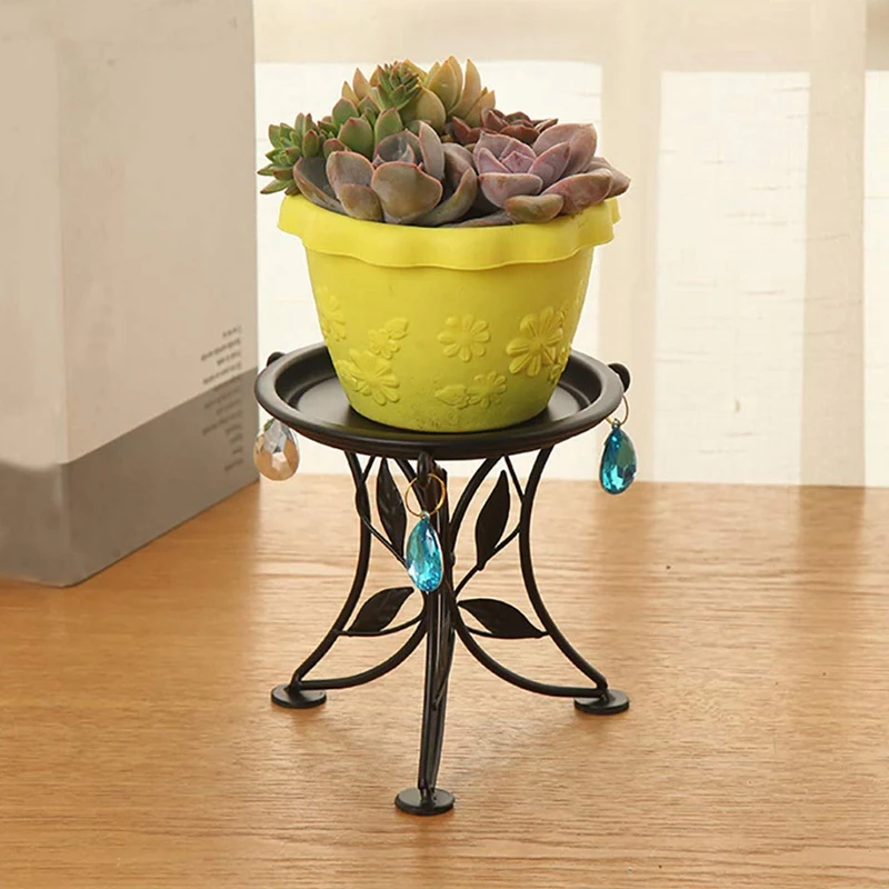 

SEWS-Mini Countertop Plant Stand Metal Potted Plant, Decorative Flower Pot Rack Indoor Outdoor Bracket