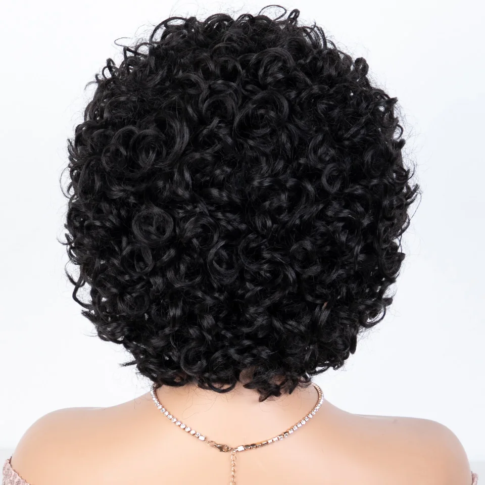 200D Short Human Hair Wigs 100% Remy Brazilian Curly Human Hair Wig 10 Inch Water Wave Wig Natural Remy Wigs For Black Women