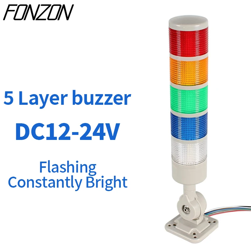 Led Signaaltoren Stack Lights CNC Machine DC12-24V AC220V Stabiel Knipperlicht Industriële Signaal Waarschuwingslichten Zoemer