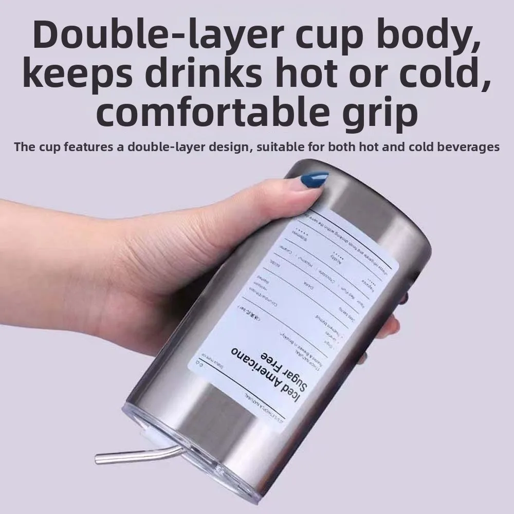 

Large Capacity Stainless Steel Coffee Mug Double-layer Vacuum Round Mouth 600ML Thermos Cup Corrosion Resistance Heat-proof