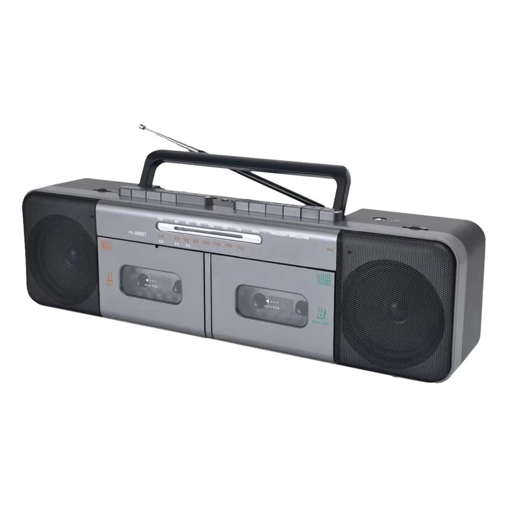 ELETREE  Vintage Radio Audio Dual Cassette Player and Recorder Double Deck Vintage Home Cassette Player with Auto Reverse