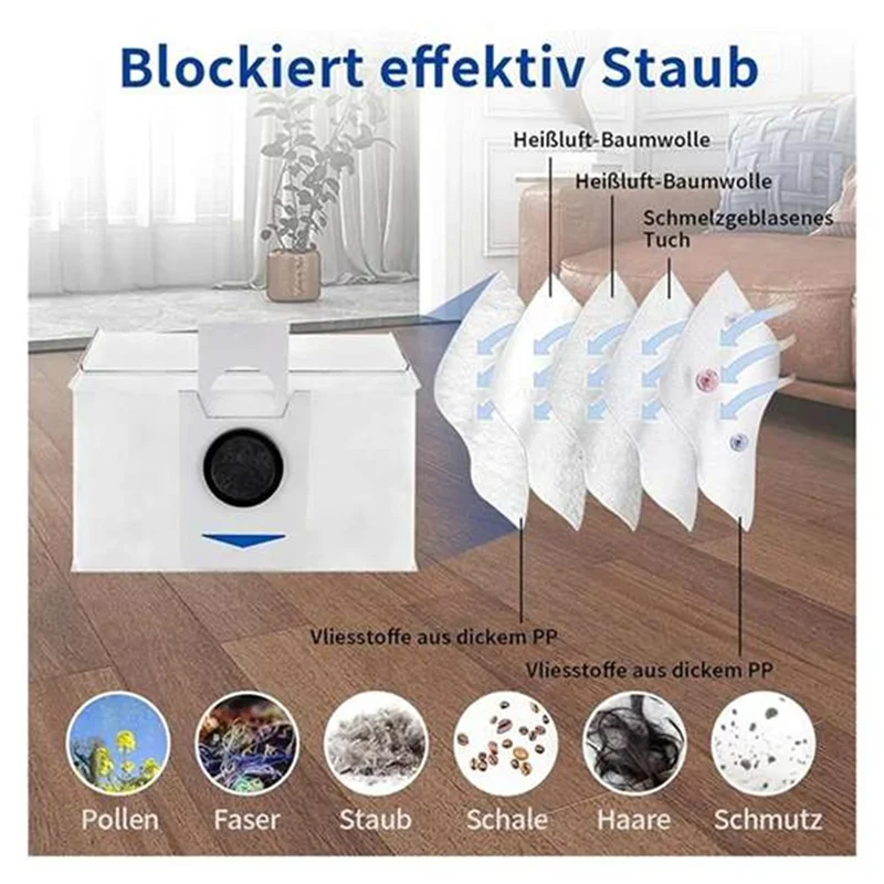 

24Pcs For ECOVACS T30 OMNI / T30 PRO OMNI / YEEDI M12 Pro+ / T30 Max Robot Vacuum Ultra Durable Accessories-A77G
