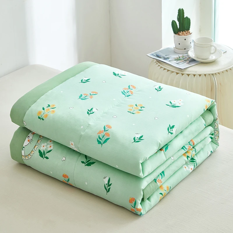 

Class a Soy Fiber Air Conditioned Waed Cotton Summer Cool Blanket Single Double Light Core for Students Dormi