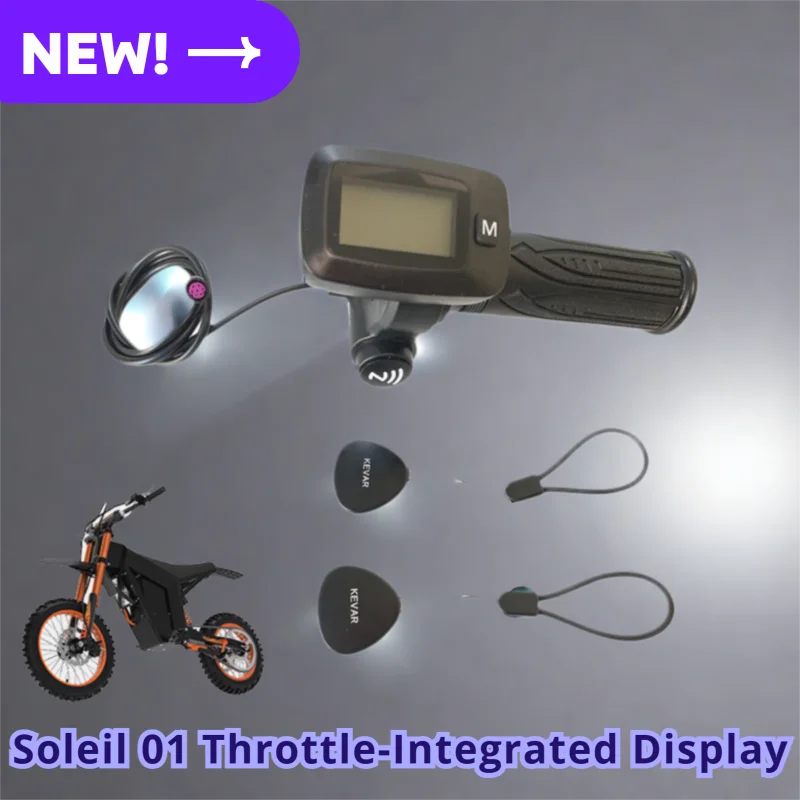 

Tuttio Soleil01 Latest Upgrade New Throttle Integrated Display(with M Button) with NFC Card for Soleil 01 Electric Dirt Bike.