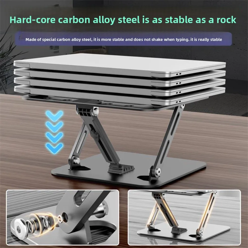 Haste de suporte de resfriamento suporte para laptop ajustável dobrável suporte para notebook portátil metal tablet suporte para radiador tablet