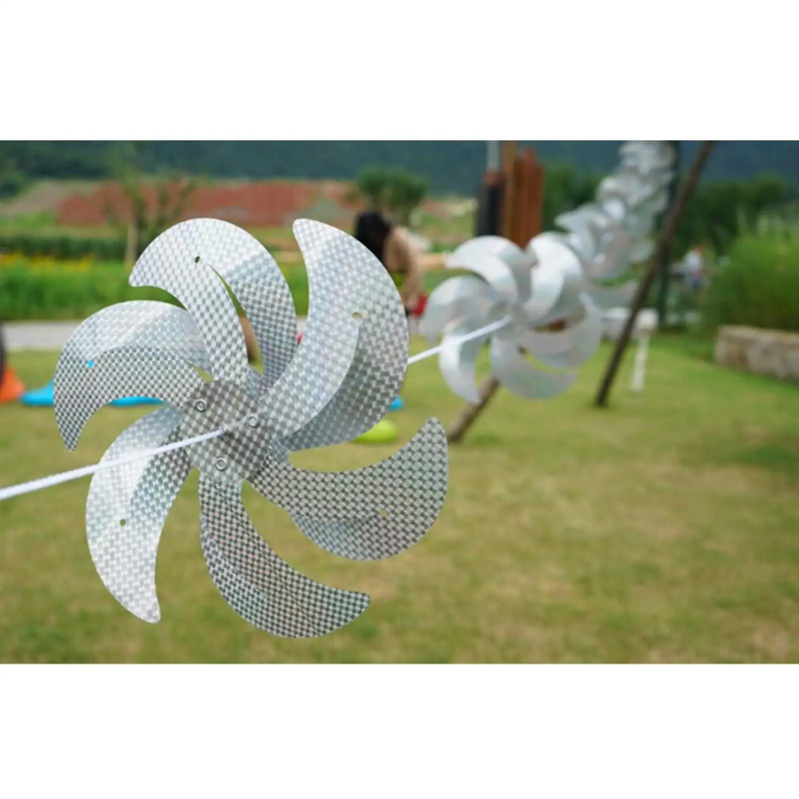 8-Pack Bird Repellent Windmill String Rotating Reflective Outdoor Tool for Yard Patio Garden Farm