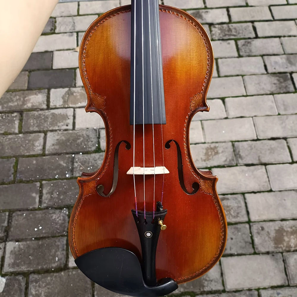20 years Hand carved violin violin 4/4 Italian vintage oil varnish vionlin professional violino set musical instrument with Box