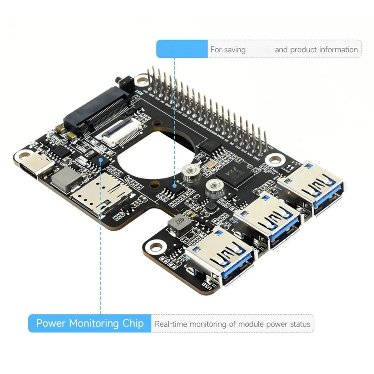 CAPPELLO PCIe a M.2 4G/5G e USB 3.2 compatibile con moduli SIMCom/Quectel 4G/5G, scheda di espansione PCIe per Raspberry Pi 5