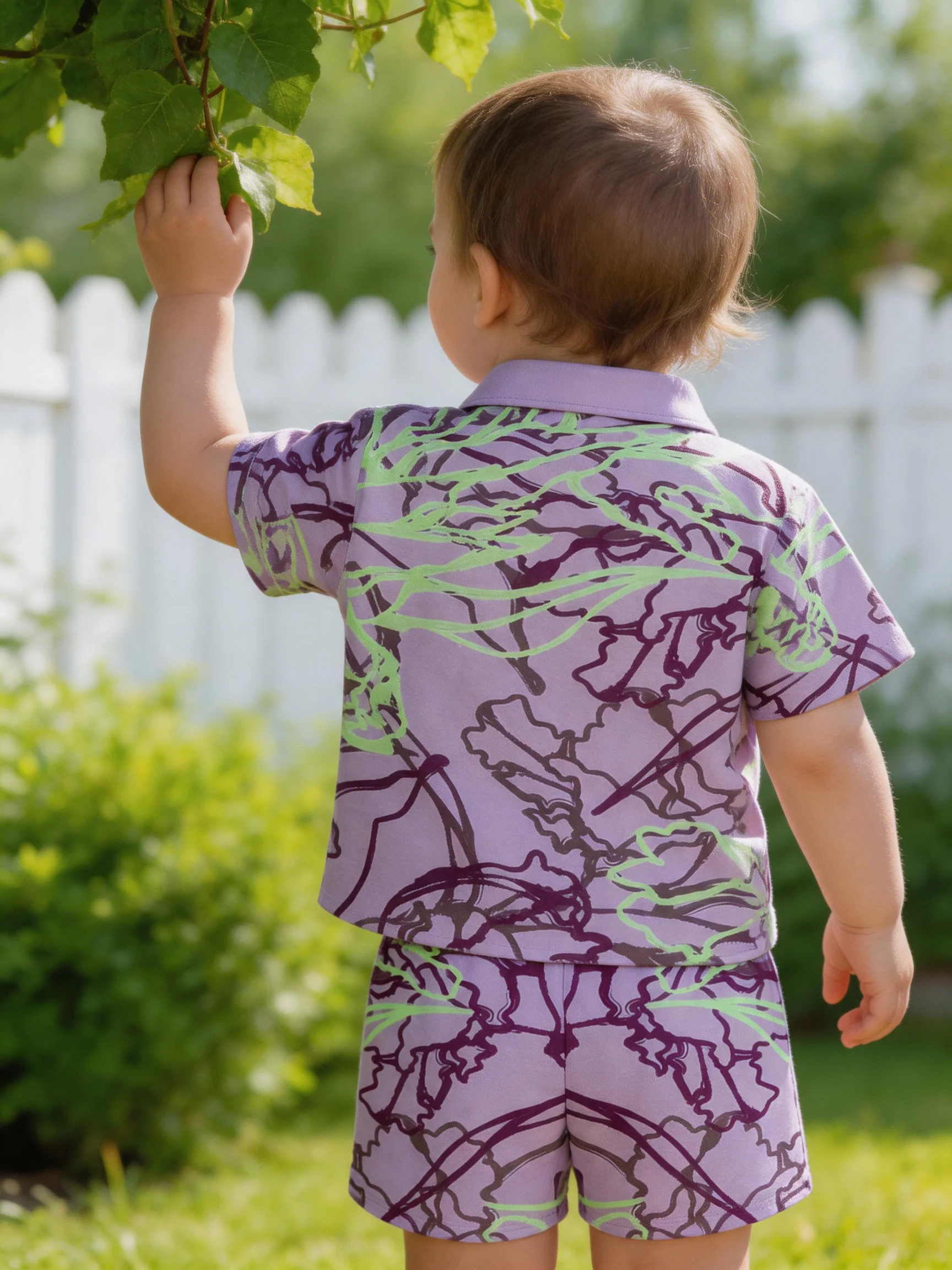 Baby boy shirt short sleeved shorts set summer style breathable, sweat absorbing, quick drying fabric comfortable and versatile