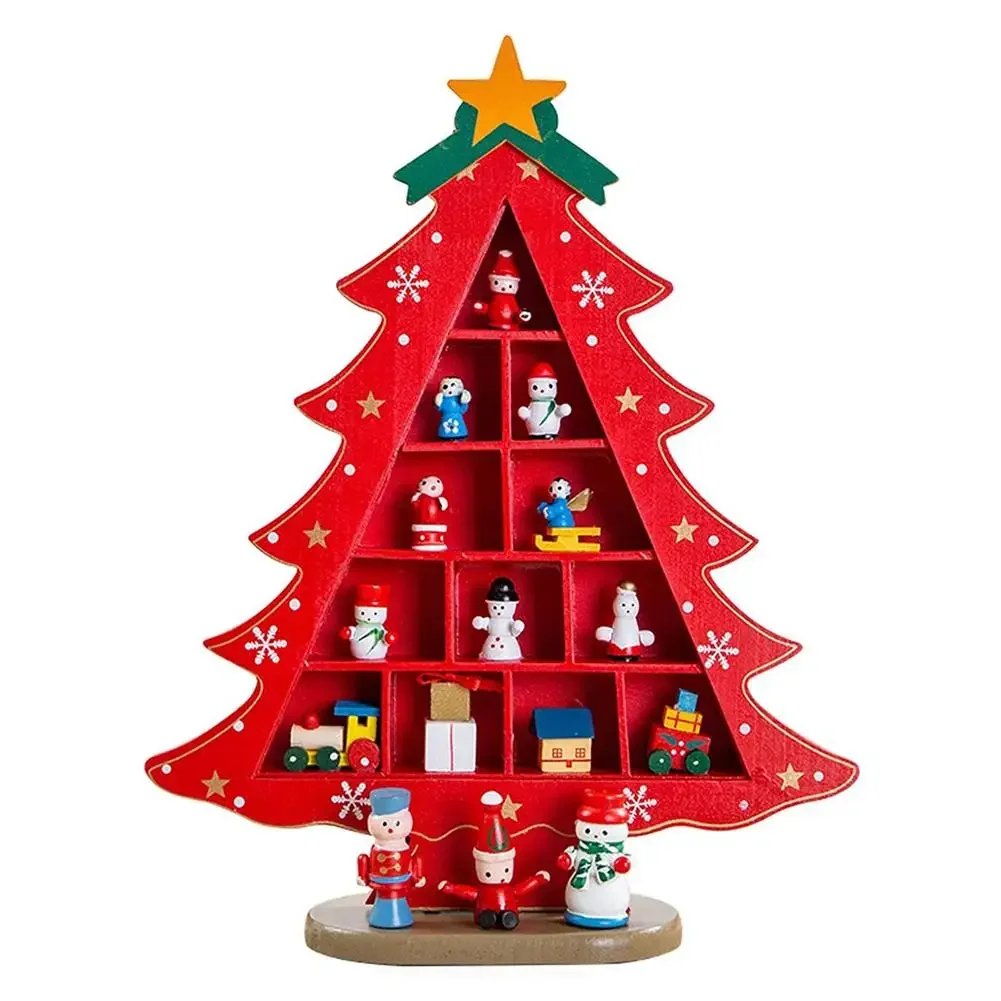 

Christmas Decorations Creative Wooden Christmas Tree DIY Window Shop Mall Desktop Display Props Ornament Holiday Gifts