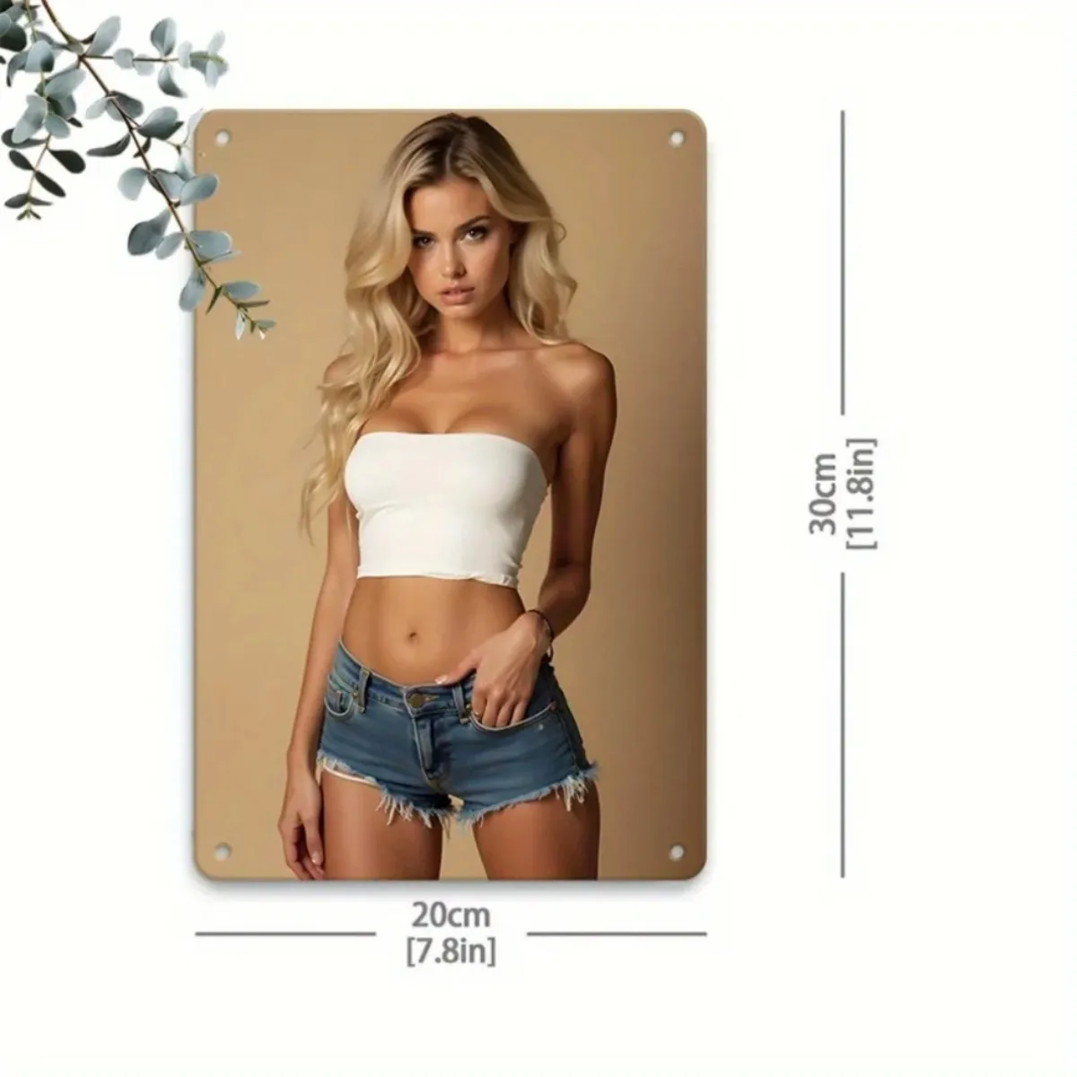 خمر جدار معدني الفن الرجعية شقراء سيدة تصميم الحديد ديكور المنزل مكتب