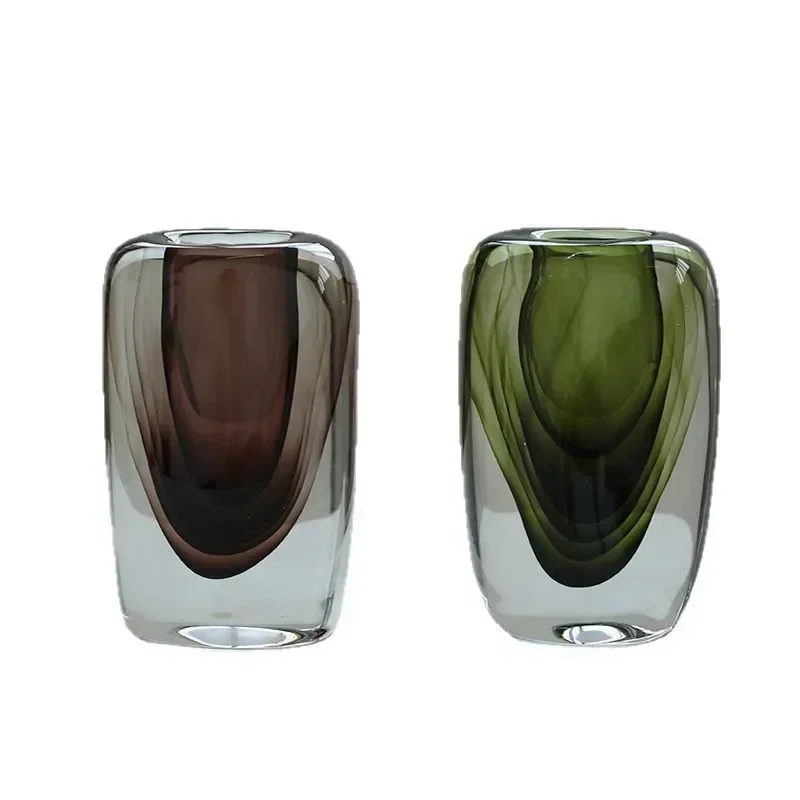 Modern simple light luxury heavy glazed aromatherapy vase flower arrangement ornament living room entrance model room hotel
