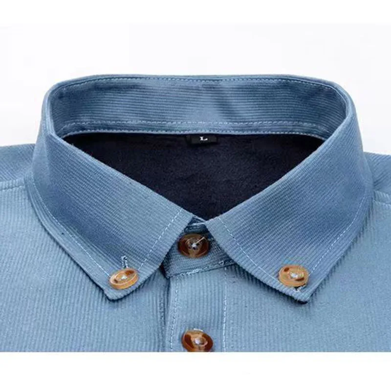 Camisa de veludo de veludo grande masculina, monocromática, estilo clássico, ajuste regular, veludo, grosso, casual, roupas de marca, tops polo, quente