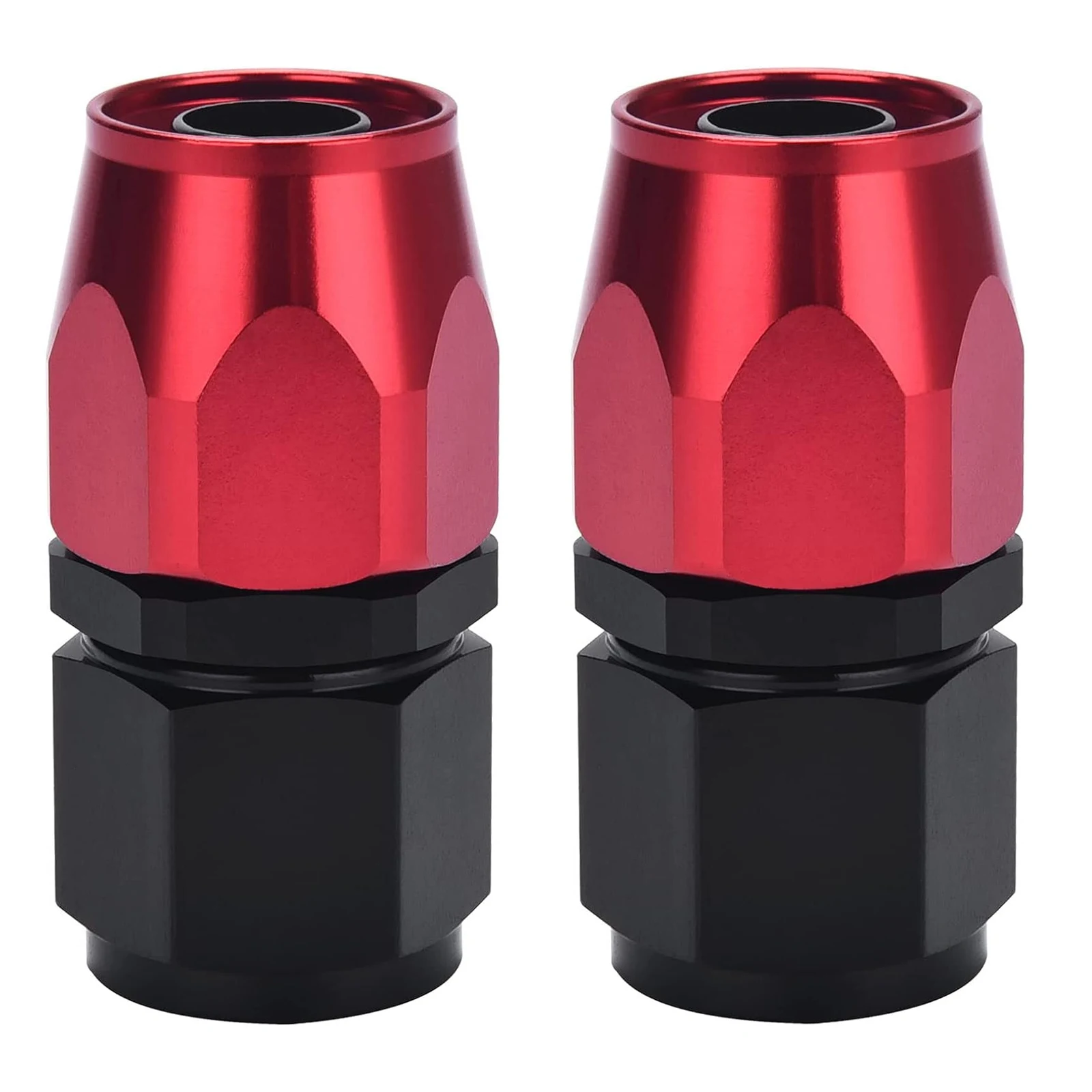 

6061Aluminum Swivel Fuel Hose End Universal AN4 AN6 AN8 AN10 AN12 AN16 Fittings 0Degree 90 Degree for CPE Braided Hose Black&Red