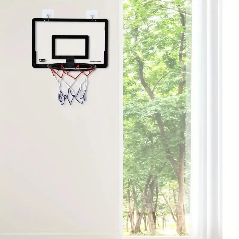 Mini aro de baloncesto para niños y adultos, aro de baloncesto pequeño para interior, para puerta, montado en la pared, juego deportivo de pelota de