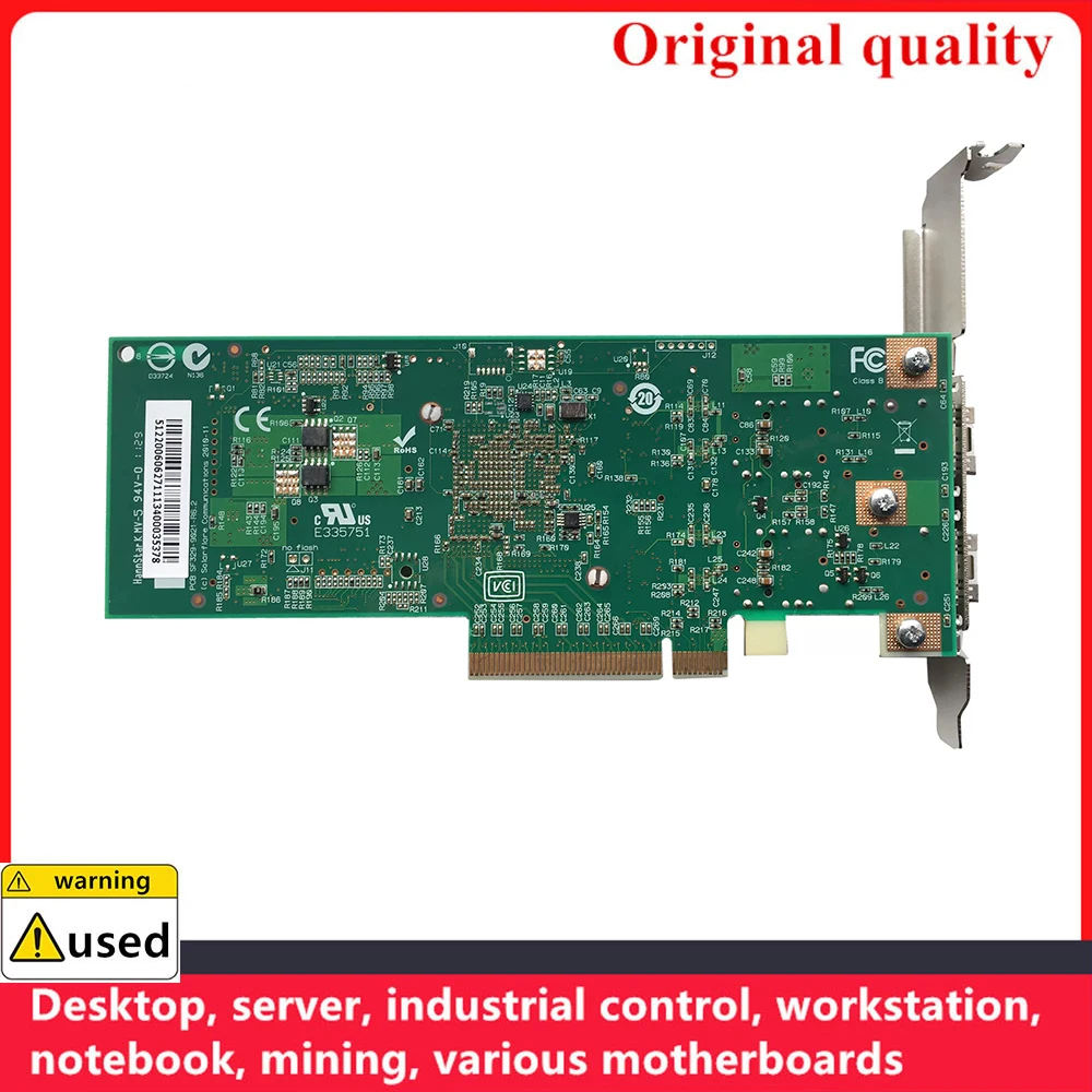 For SolarFlare SFN5122F Dual Port 10Gb/s PCI-E 2.0 x8 Enterprise Sever Adapter NIC