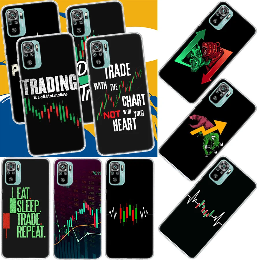 Day Trader Trader Trading Phone Case For Xiaomi Redmi Note 11S 11T 11E 12S 12 Pro Plus 11 10S 10 9S 9T 9 8T 8 7 Coque Soft