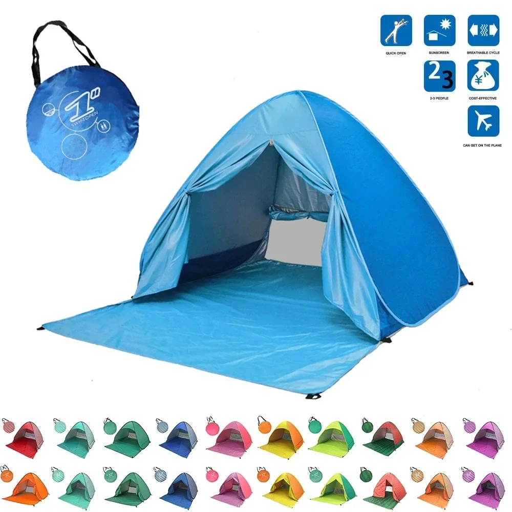 Outdoor Tent 165*150*110 Pop-up Automatic Opening Anti-ultraviolet Full Shade Tent Family Ultralight Folding Tent Travel Camping