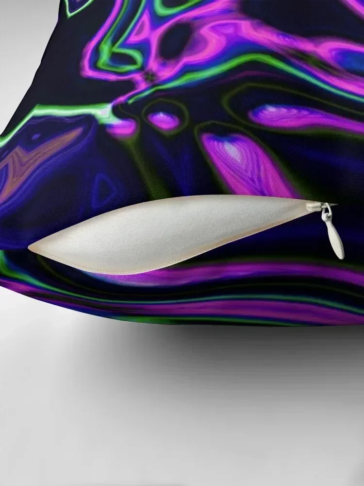 1980s الحديثة جرلي مجردة الأخضر الأرجواني الرخام الدوامات رمي وسادة غطاء وسادة فاخرة زينة عيد الميلاد 2025 وسادة #2