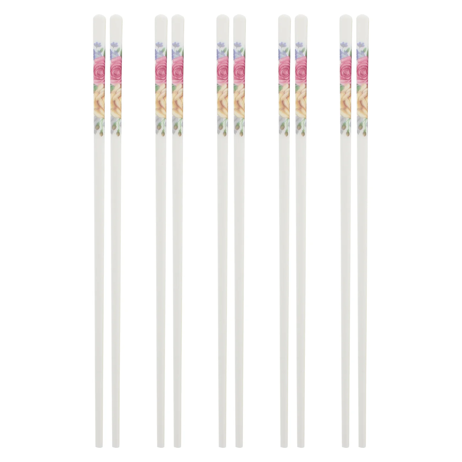 

5Pairs Ceramic Non-Slip Chopsticks Reusable Dishwasher Safe Stylish Kitchen Home Anti-Corrosion Chopsticks