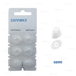 6Pieces Signia Click Connexx Sleeve Original Silicone Ear domes ,for Siemens Signia Rexton CIC ITC and RIC Model Hering Aids