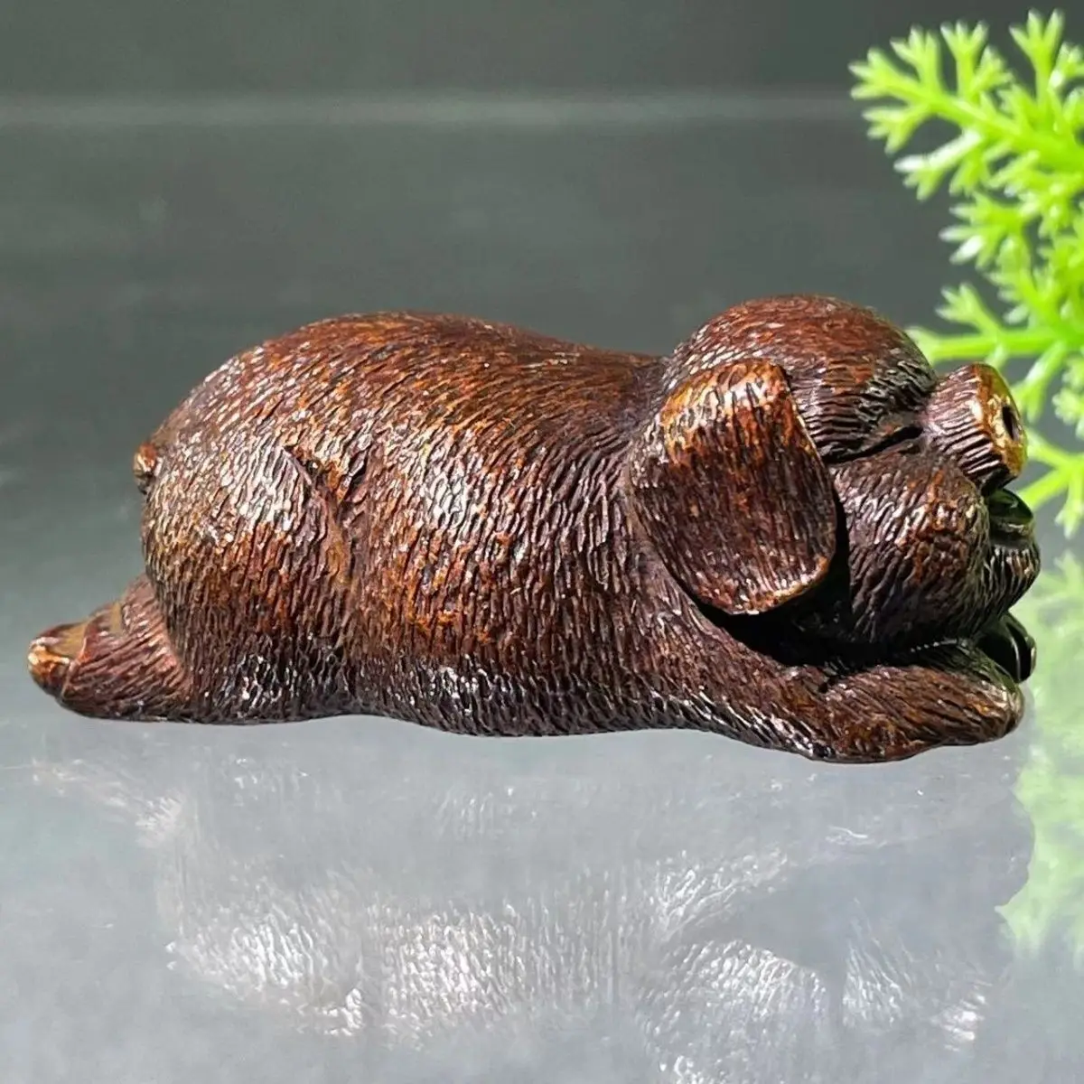 Cute Pig Statue Bronze Simulation Pig Doll Animal Model Sculpture Car Interior Ornament Home Desktop Decoration Accessories