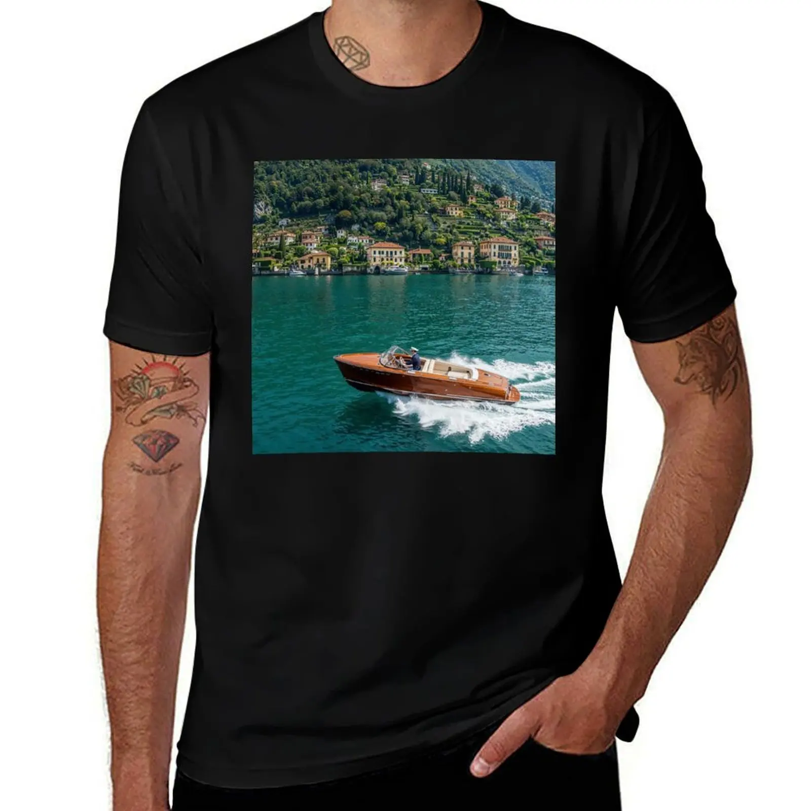 

Lake Como T-Shirt Funny t-shirt Anime t-shirt rapper graphic tees men tshirt