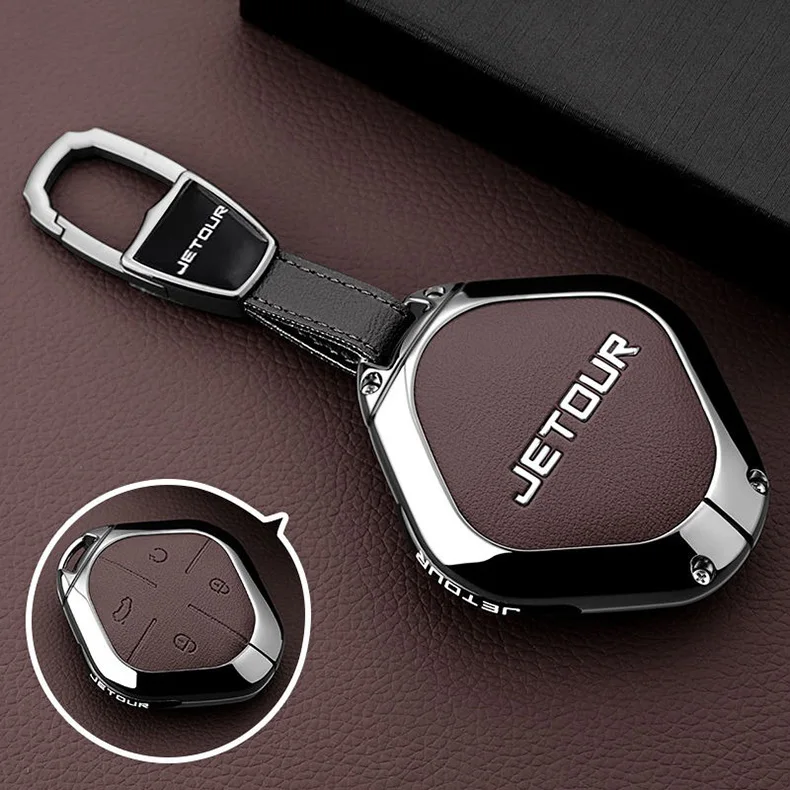 Autoschlüsseletui aus Zinklegierung für Chery Jetour Dashing IDM I-DM X-1 Plus DTC 2022 2025, Schlüsselanhänger, Fernbedienung, Taschengehäuse, Zubehör – Detail 7