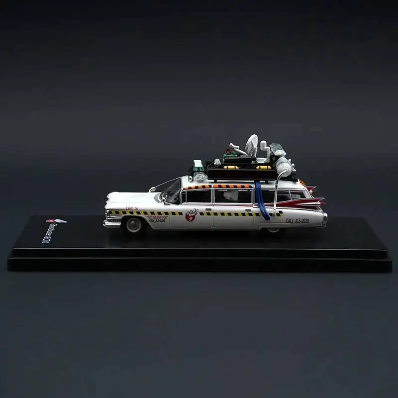 YS In Stock 1:64 Ghostbuster Miller Meteor 1959 Ecto-1A Diecast Car Model Collection Toys