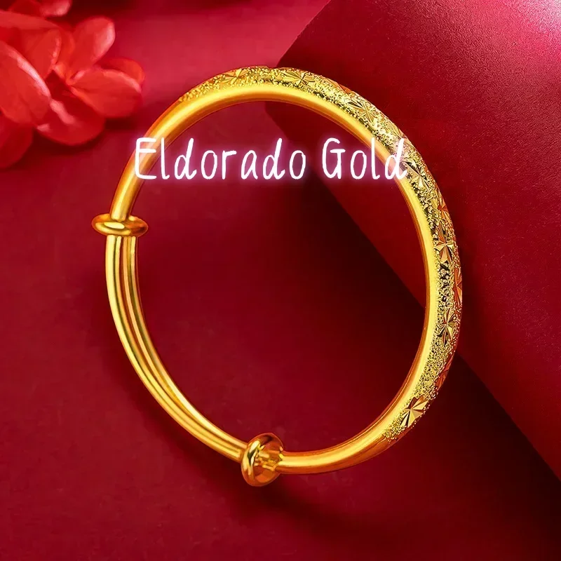 Eldorado Gold  9999 real gold 24K yellow gold Gestars Push-Pull Solid Bracelet