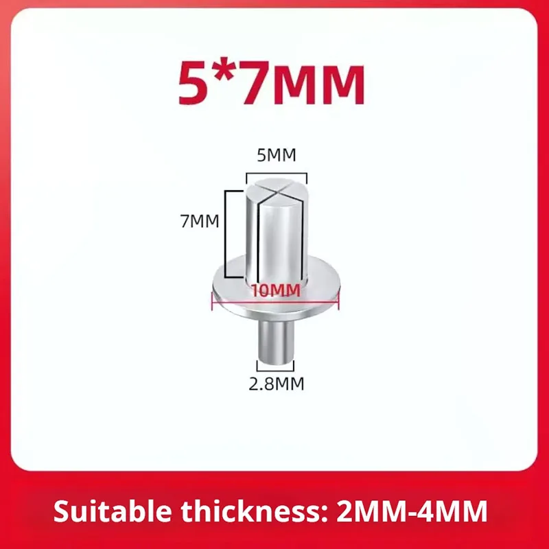 Half round head sinking head tapping expansion nail, repair iron plate tool, aluminum rivet hammer rivet