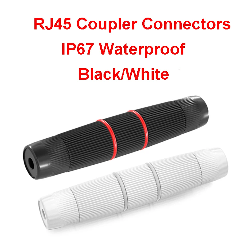 

10Pcs RJ45 Docking Connector Ethernet Network Straight-through Waterproof IP67 Header Outdoor Broadband Network Cable Extender