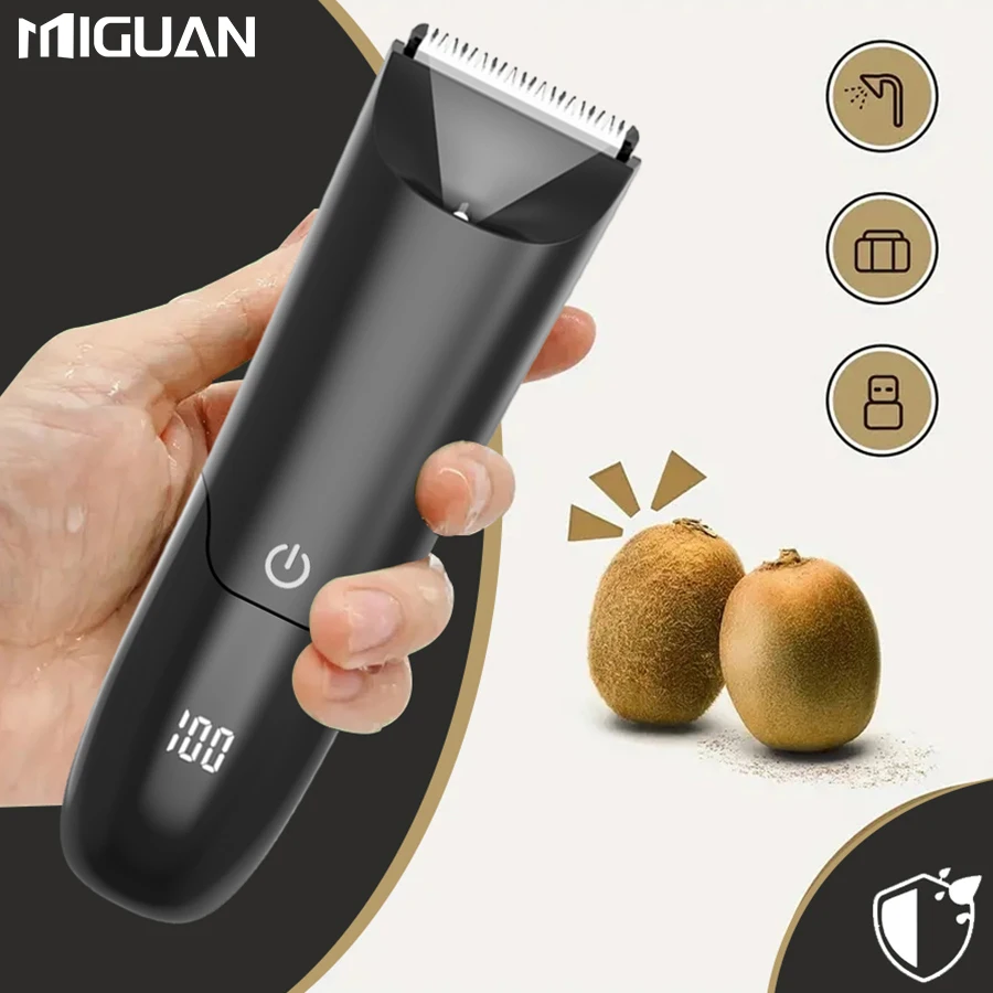 Men's Body Trimmer, Electric Shaver, Electric Inguinal And Hair Trimmer, Ceramic Blade Male Hygiene Shaver